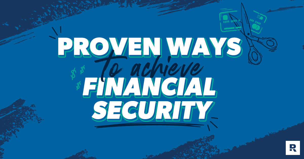 Rachel Cruze holding a piggy bank talking about financial security